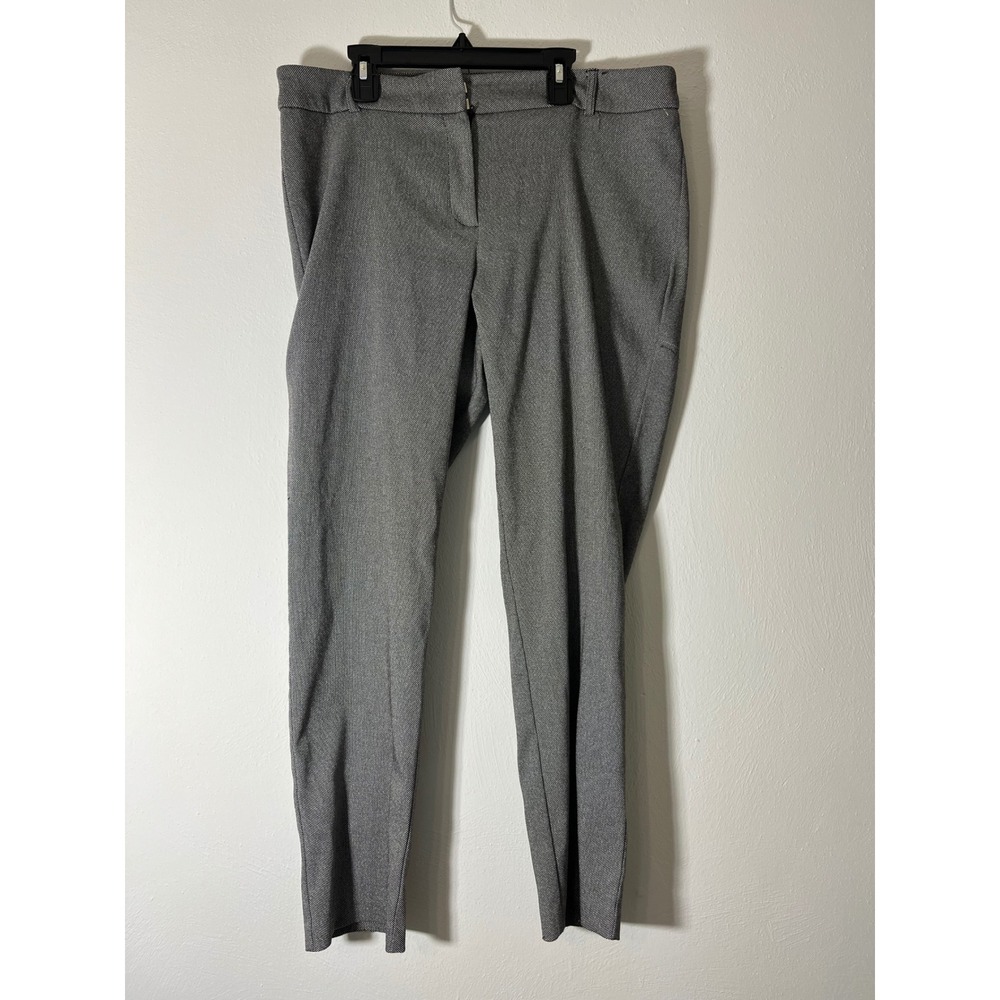 Counterparts Womans Black White Micro‎ Pattern Office Pants Size 12 Straight Leg